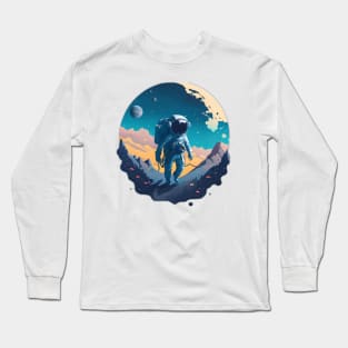 astronaut on the moon Long Sleeve T-Shirt